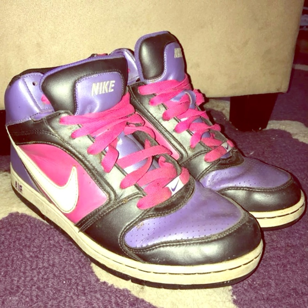 Women’s Sz 10 Purple and Pink Nike Air Hightops